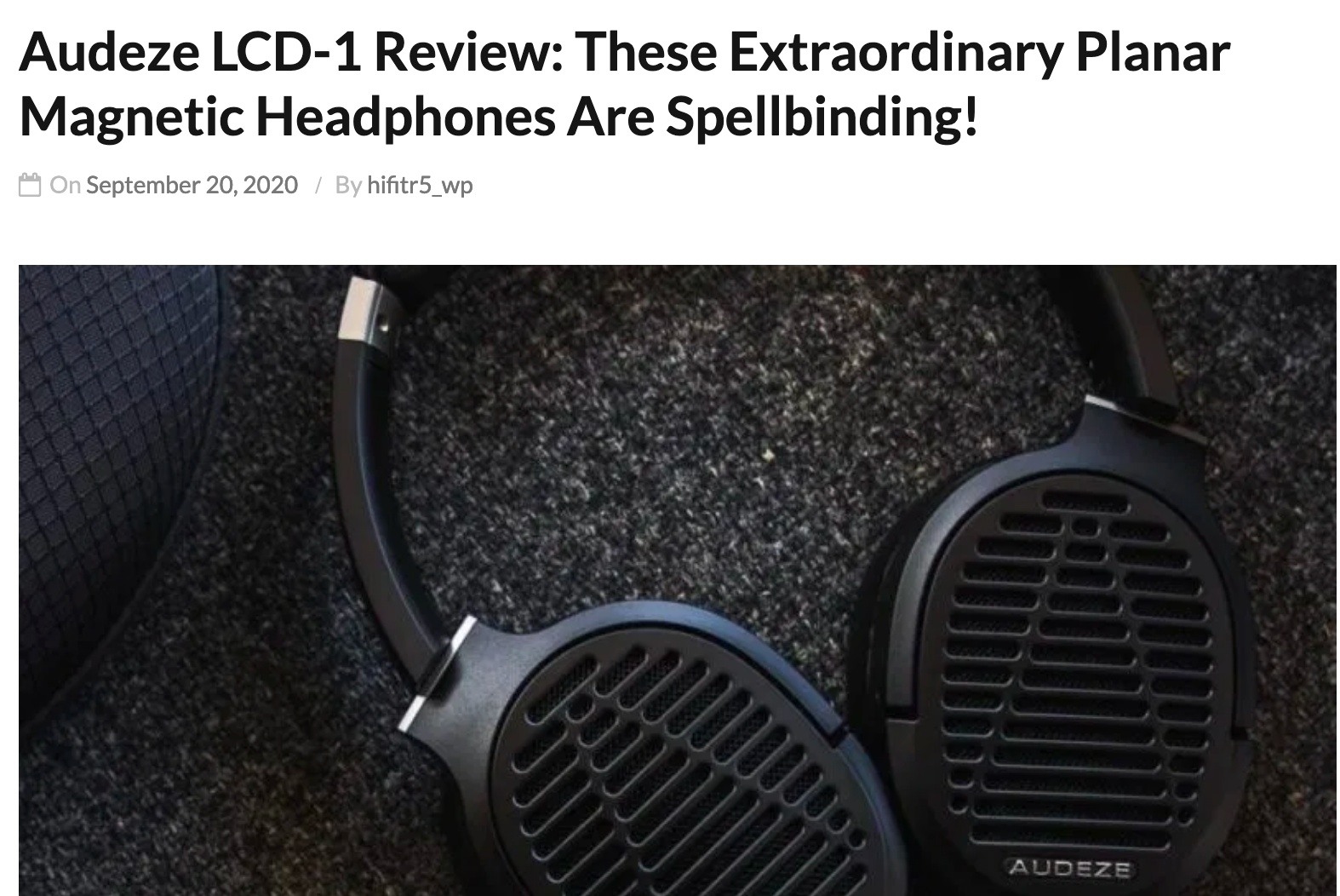 Hifi Trends Reviews the Audeze LCD-1