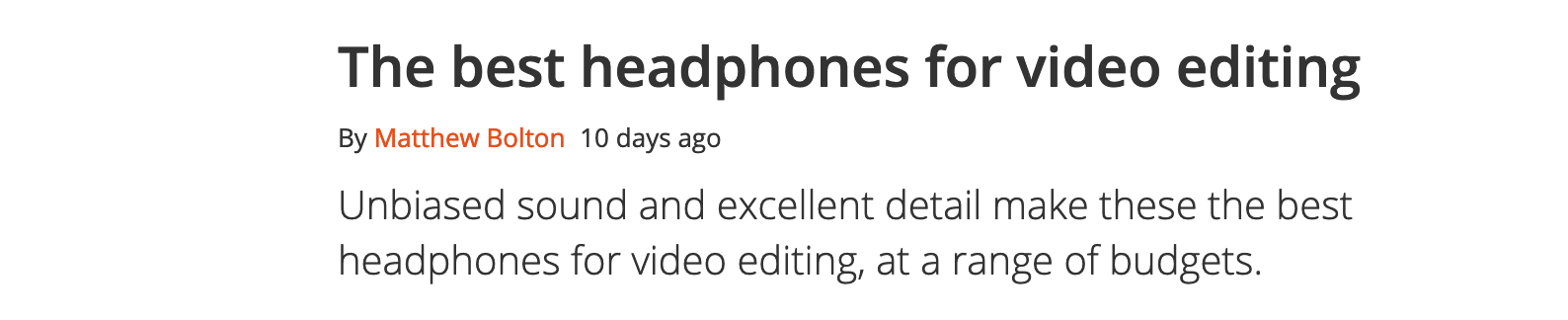 Creative Blog Names Audeze LCD-1 Best Headphone for Editing