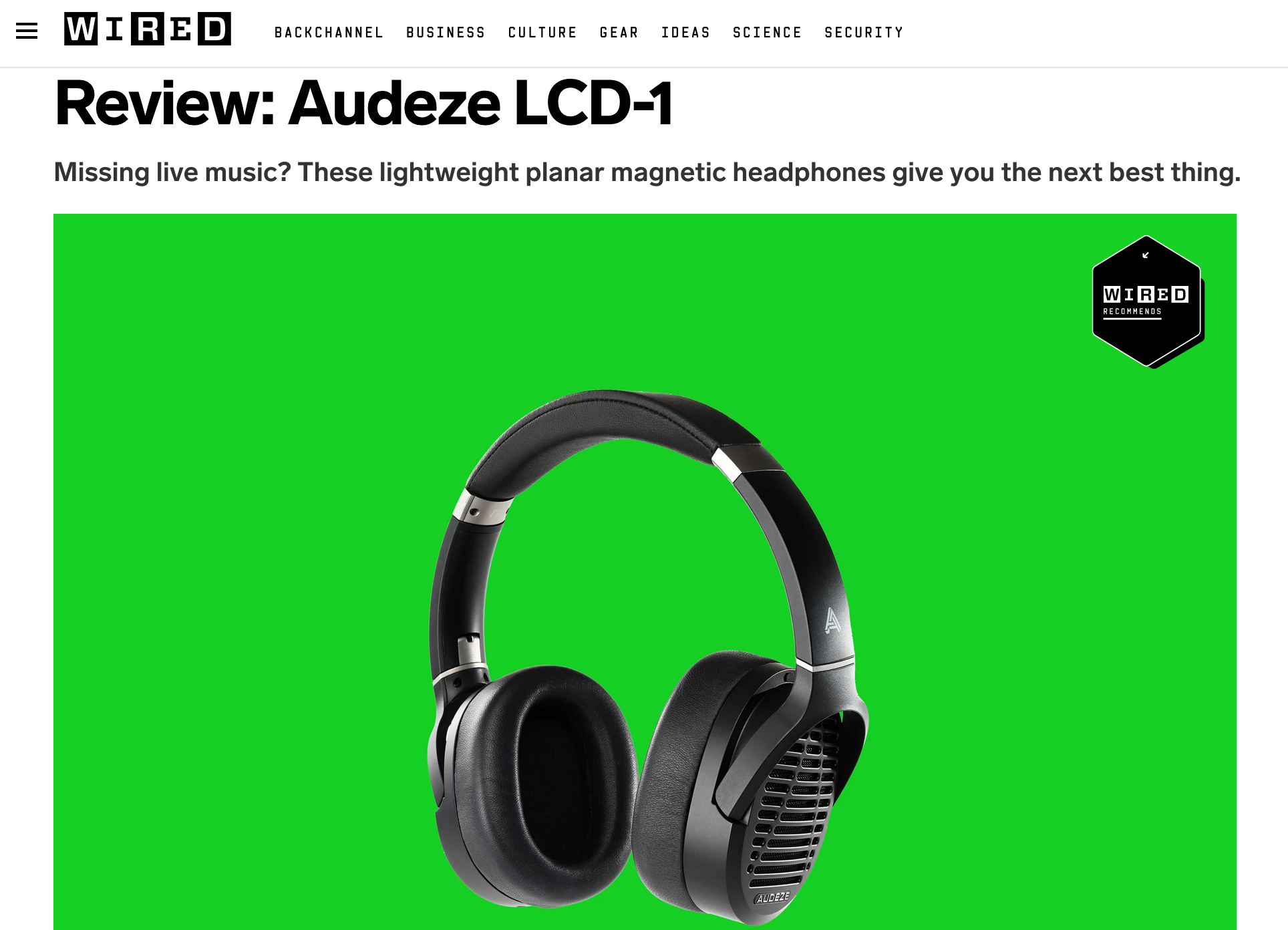 Wired Review: Audeze LCD-1