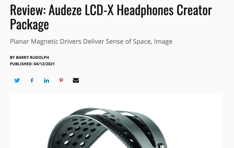 Audeze "LCD-X headphones [are] the perfect “final arbiter," says Mix Mag