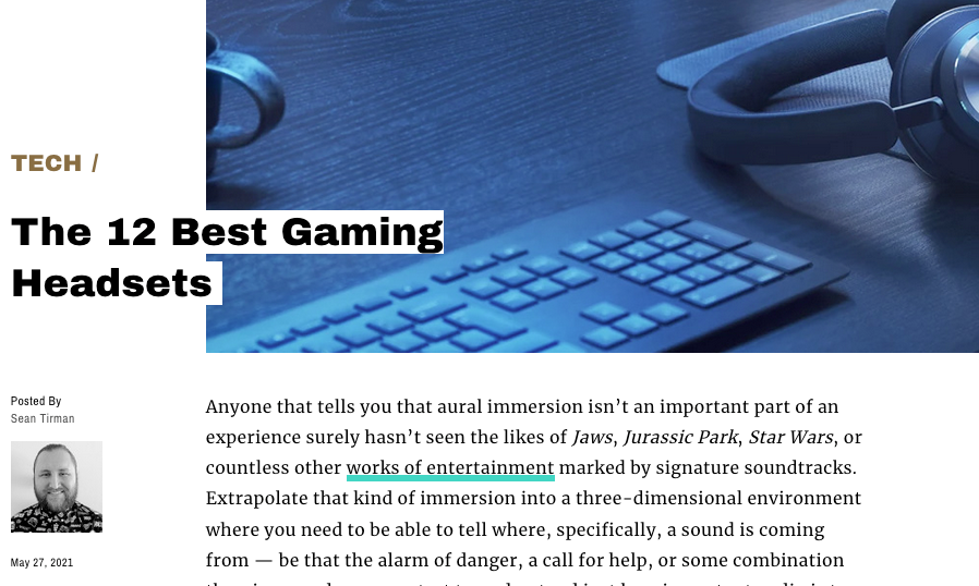 Mobius Makes HiConsumption's Best Gaming Headset List