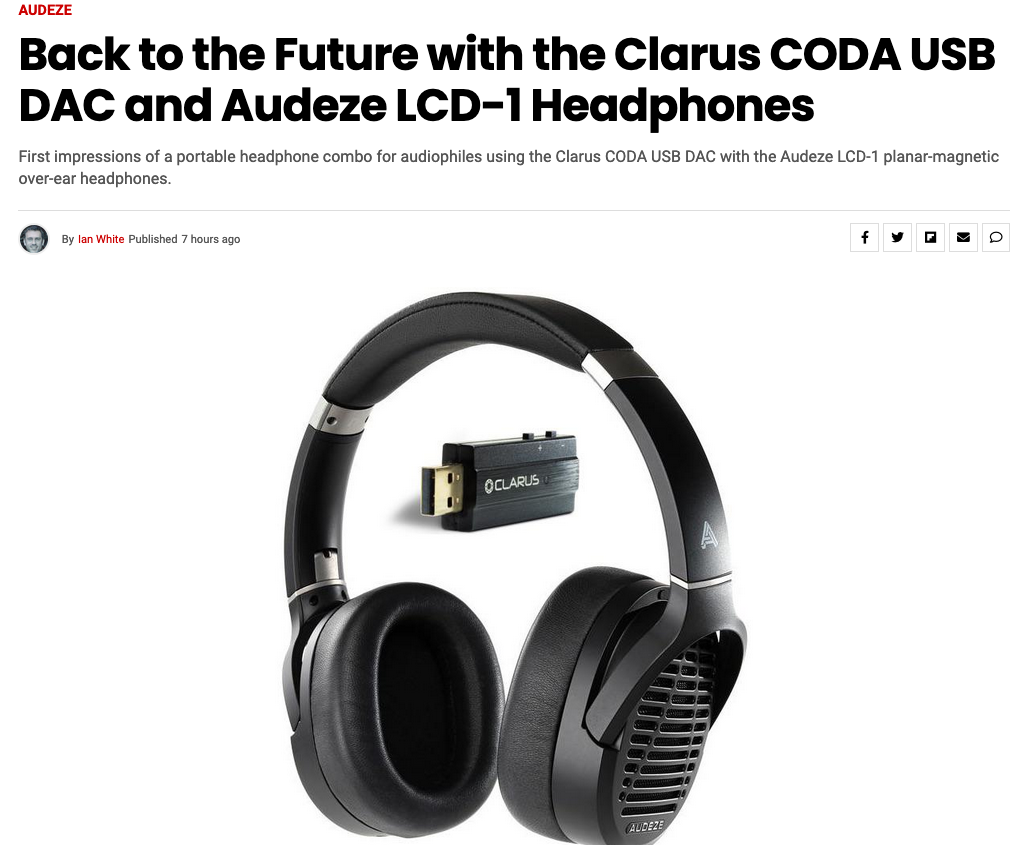 Back to the Future with the Clarus CODA USB DAC and Audeze LCD-1 Headphones